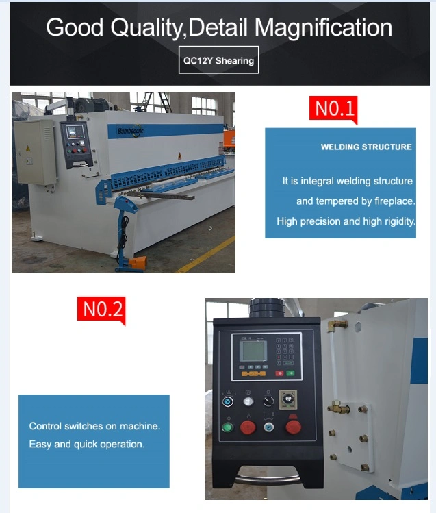 Automatic CNC Sheet Plate Swing or Guillotine Hydraulic Shearing Machine Price