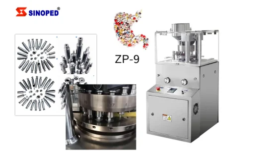 Sinoped pharmaceutique automatique meilleur prix médecine lait herbe bonbons effervescents poudre poinçon Zp Zpt Gzp comprimé rotatif à grande vitesse presse à comprimés faisant la machine